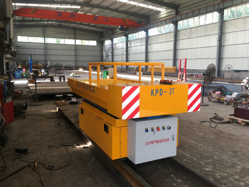 3T Rail Turning Electric Flat Cart با Lift