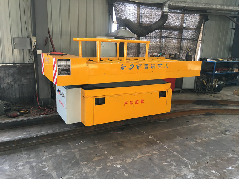 3T Rail Turning Electric Flat Cart با Lift